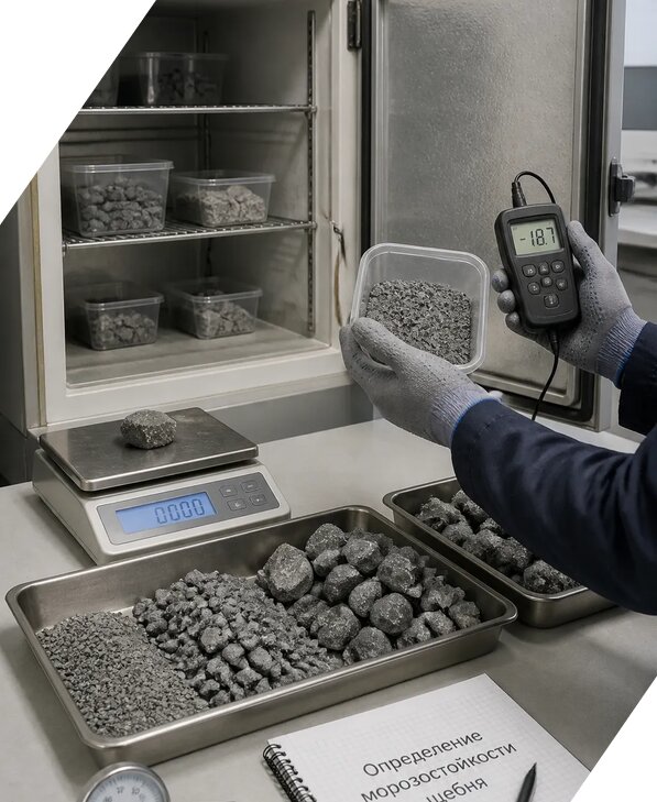 Определение морозостойкости щебня в Канске от 3825 р. | ЭкспертизаРоссия