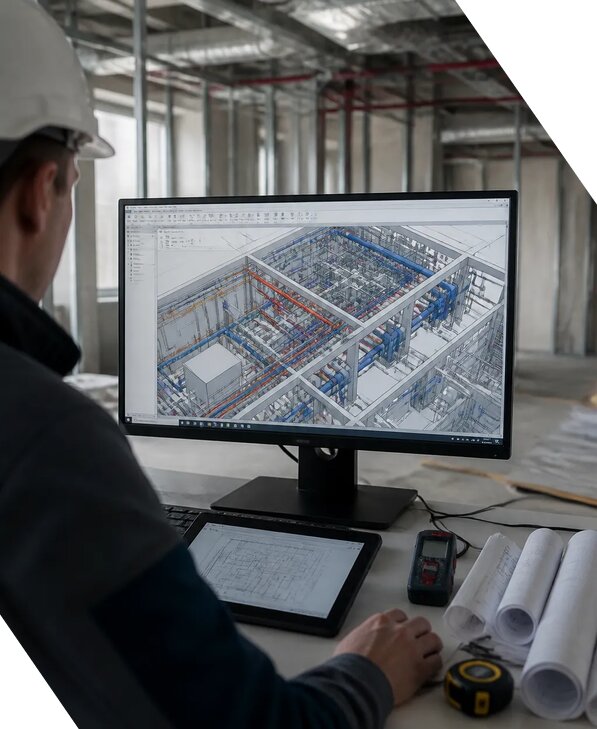 Создание BIM модели инженерных сетей для объектов в Канске